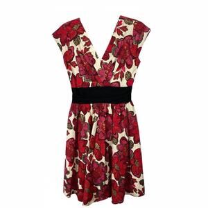 Retrolicious women's Retro Pinup Dress fit & flare Medium Floral Bombshell